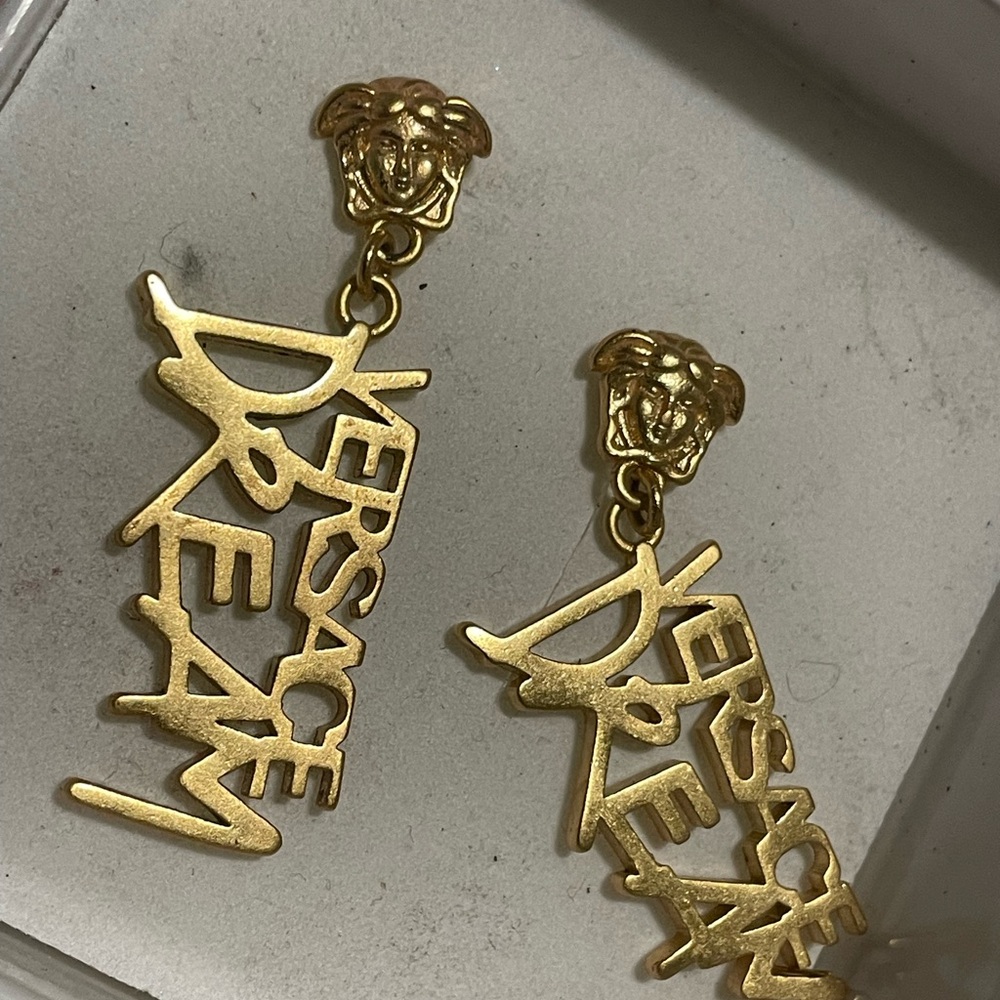 Versace Earrings with Logo